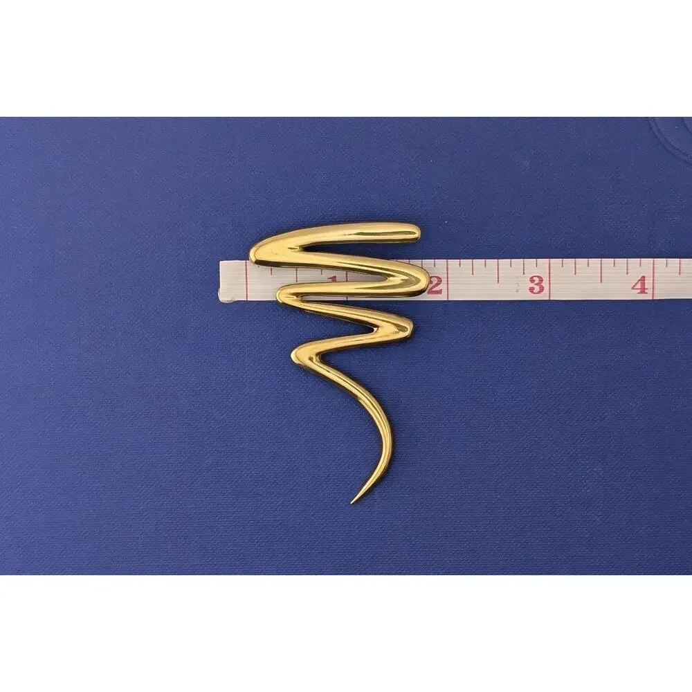 18kt Yellow Gold Zig Zag Squiggle Pin/Brooch - 16.0g